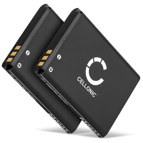 CELLONIC, Akku für Kamera, kompatibel mit Minox DCC 5.1, 5.0, Rollei 10050, 10053, 10052 (3.7V, 890mAh) 2 Stück von CELLONIC