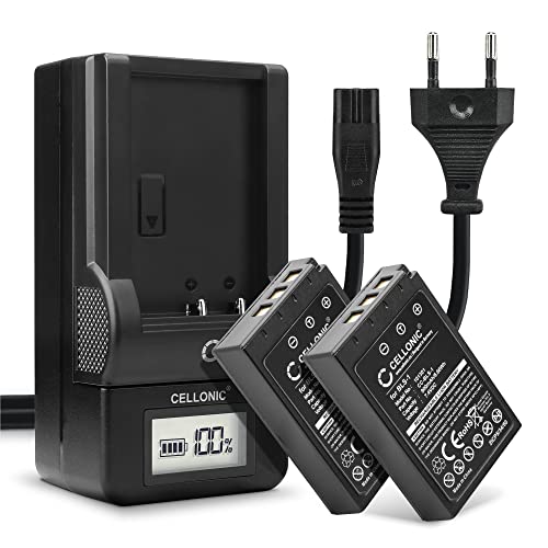 CELLONIC, Akku für Kamera, kompatibel mit Olympus Pen E-PL1, E-PL7, BLS-1, E-450, E-420 (7.4V, 900mAh) 2 Stück + Ladegerät von CELLONIC