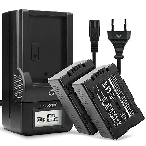 CELLONIC, Akku für Kamera, kompatibel mit Panasonic AG-DVX100, NV-DS60, NV-GS11, NV-GS1 (7.4V, 2200mAh) 2 Stück + Ladegerät CELLONIC, Akku für Kamera, kompatibel mit Panasonic AG-DVX100, NV-DS60, NV-GS11, NV-GS1 (7.4V, 2200mAh) 2 Stück + Ladegerät von CELLONIC