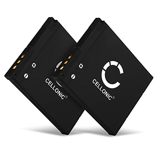 CELLONIC, Akku für Kamera, kompatibel mit Panasonic Lumix DMC-SZ9, DMW-BCL7, DMC-SZ10 (3.7V, 600mAh) 2 Stück von CELLONIC