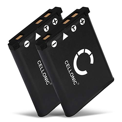 CELLONIC 2X Kamera Ersatzakku DS5370 für Maginon Slim X SZ 10 SW140 SZ125 Z1600 Super Slim XS 60 XS 70 XS 80, Ersatz Akku 700mAh DS5370,D032-05-8023 Kameraakku Zusatzakku Battery von CELLONIC