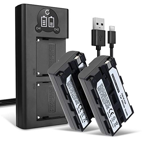 CELLONIC, Akku für Kamera kompatibel mit Sony NP-F750, NP-F330, NP-F550, NP-F570, NP-F950 (7.4V, 2600mAh) 2 Stück + Dual Ladegerät CELLONIC, Akku für Kamera kompatibel mit Sony NP-F750, NP-F330, NP-F550, NP-F570, NP-F950 (7.4V, 2600mAh) 2 Stück + Dual Ladegerät von CELLONIC