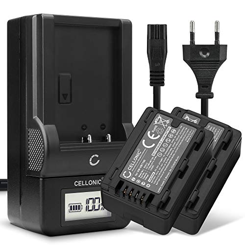 CELLONIC, Akku für Kamera kompatibel mit Panasonic VW-VBT190, HC-V180, HC-V380, HC-VX870 (3.6V, 1780mAh) 2 Stück + Ladegerät CELLONIC, Akku für Kamera kompatibel mit Panasonic VW-VBT190, HC-V180, HC-V380, HC-VX870 (3.6V, 1780mAh) 2 Stück + Ladegerät von CELLONIC