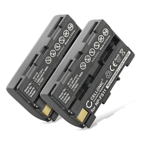CELLONIC, Akku für Kamera, kompatibel mit Sony DCR-PC1, Cyber-Shot DSC-P1, DSC-F505 (3.7V, 1400mAh) 2 Stück von CELLONIC