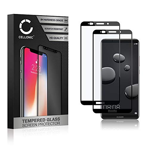CELLONIC 2x Displayschutzglas kompatibel mit Huawei Mate 10 Pro (3D Full Cover 9H 0.33mm Full Glue) Glas schwarz Displayschutz Schutzglas Tempered Glass von CELLONIC