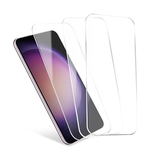 CELLONIC 3x Schutzfolie Handy kompatibel mit Samsung Galaxy S23 5G - 6,1 Zoll Smartphone Displayschutz 2.5D aus Tempered Glass Ultra Thin 9H Schutzglas von CELLONIC