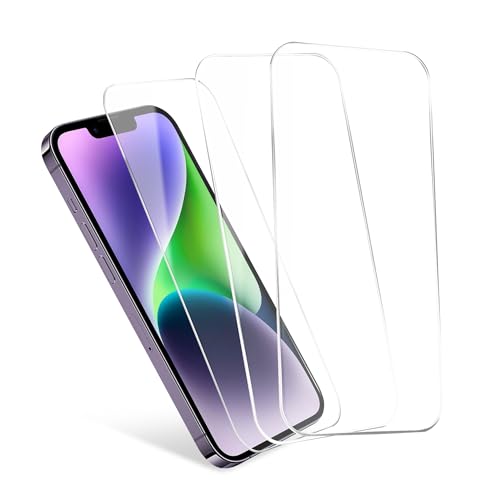 CELLONIC 3x Schutzfolie Handy kompatibel mit iPhone 14-6,1 Zoll Smartphone Displayschutz 2.5D aus Tempered Glass Ultra Thin 9H Schutzglas von CELLONIC