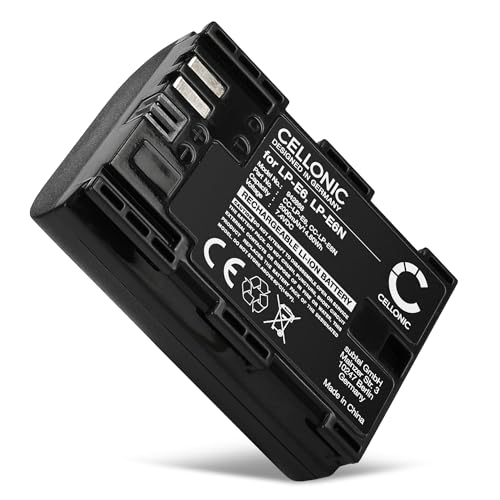 CELLONIC, Akku für Kamera kompatibel mit Canon LP-E6NH, EOS R6 Mark II, R7, 90D, LP-E6 (7.2V, 2000mAh) von CELLONIC