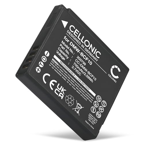 CELLONIC Akku kompatibel mit Panasonic Lumix FS62, FS10, FS7, FT1, FS30, FX60, FS11, FS6, FT2, FT3, FT4, DMW-BCF10 3.6V - 3.7V 700mAh von CELLONIC