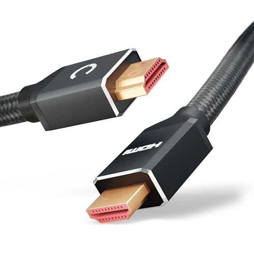 CELLONIC HDMI Kabel 2.1 Ultra High Speed 4K/8K @60hz, 4K @120hz, 48Gbps eARC QFT QMS DSC Stecker auf Stecker 24k vergoldet - 2 m langes HDMI 2.1 Kabel für Soundbar, HD TV, PS4, PS5, Xbox, Switch von CELLONIC