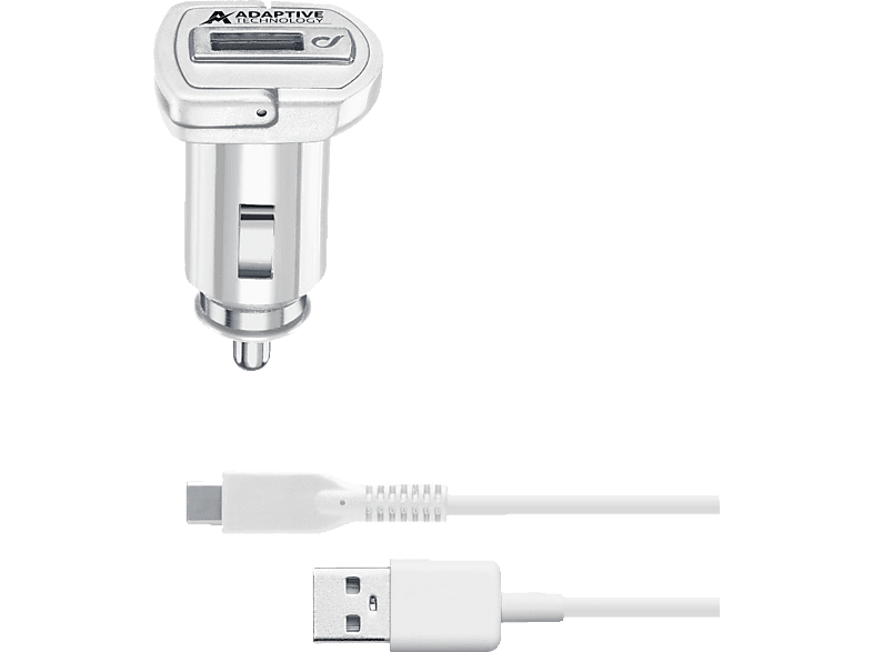 CELLULAR LINE Adaptive Fast Car Charger USB-Type-C Kit 15 Watt Kfz Ladegerät Samsung, Weiß von CELLULAR LINE