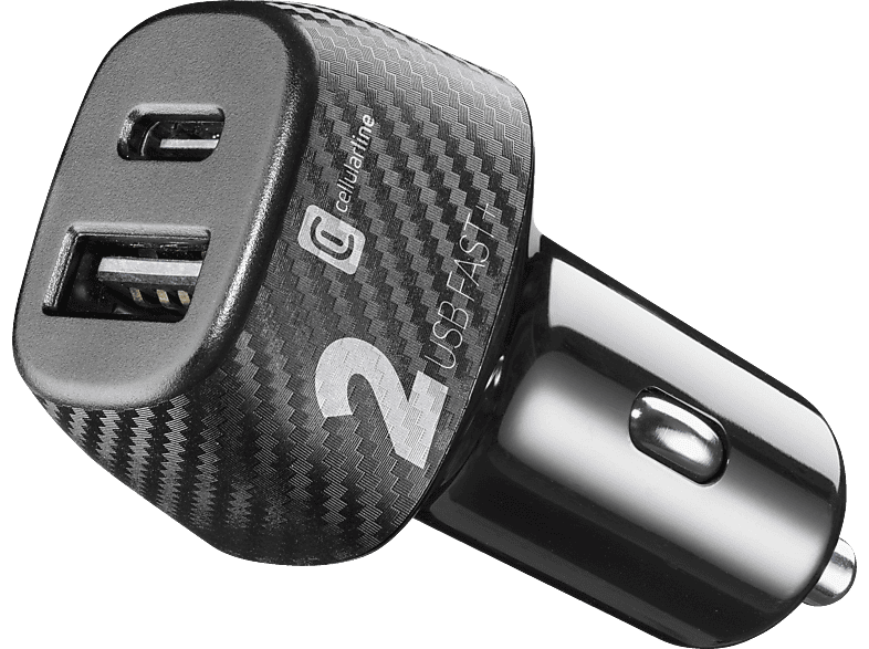 CELLULAR LINE Car charger Ladegerät Universal, Black von CELLULAR LINE