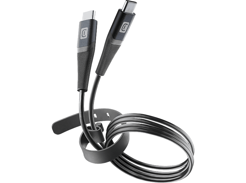 CELLULAR LINE Pro + Cable USB-C auf USB-C, Ladekabel, 1,2 m, Schwarz von CELLULAR LINE