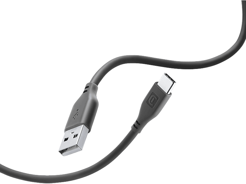 CELLULAR LINE Softtouch USB-C auf USB, Ladekabel, 1,2 m, Schwarz von CELLULAR LINE