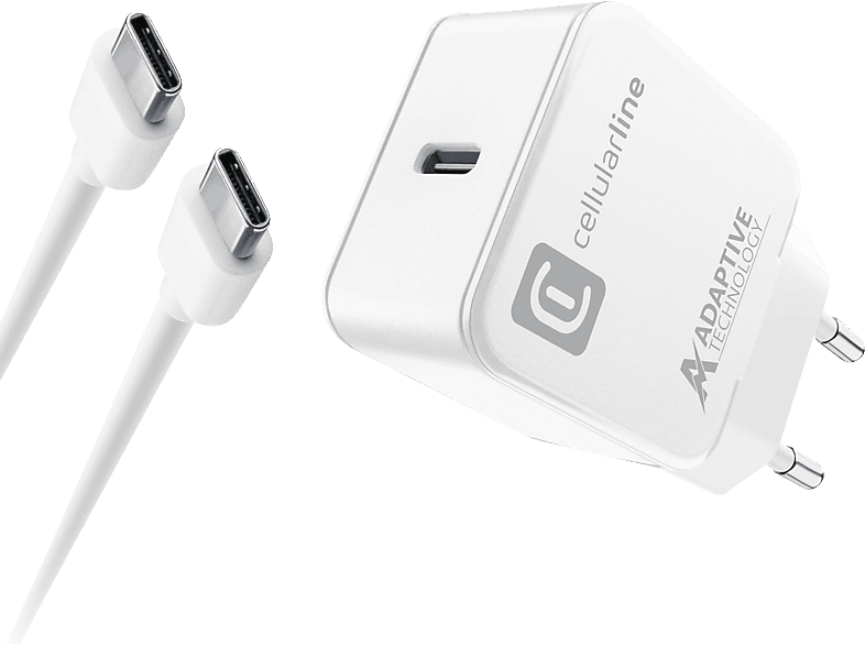 CELLULAR LINE USB-C-Auflade-Kit Ladegerät Samsung 15 W, Weiß von CELLULAR LINE