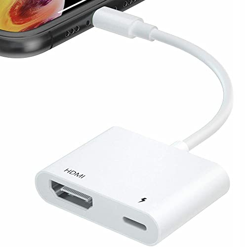 CELLWORLD Digitaler AV-Adapter, Lightning auf HDMI, Lightning-auf-HDMI-Adapter für iPhone iPad auf HDTV-Projektor, HDMI-Kabel, kompatibel mit iPhone 14/13/12/11/SE/X von CELLWORLD