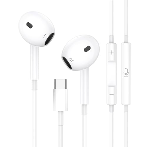 USB C Kopfhörer mit Kabel, Typ-C-In-Ear-Kopfhörer Eingebautes Mikrofon und Lautstärkeregler Geräuschisolierung HiFi-Stereo-Ohrhörer, kompatibel mit iPhone 16 15 Samsung Galaxy Pixel Huawei Xiao-mi USB C Kopfhörer mit Kabel, Typ-C-In-Ear-Kopfhörer Eingebautes Mikrofon und Lautstärkeregler Geräuschisolierung HiFi-Stereo-Ohrhörer, kompatibel mit iPhone 16 15 Samsung Galaxy Pixel Huawei Xiao-mi von CELLWORLD