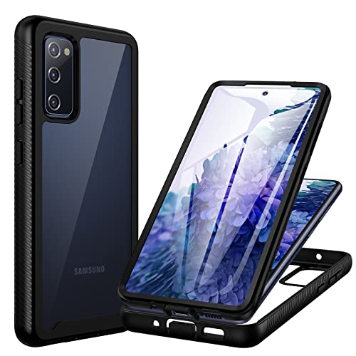 CENHUFO Hülle für Samsung Galaxy S20 FE 5G/4G, 360 Grad Schutzhülle mit Eingebautem Displayschutz Stoßfest Panzerhülle Bumper Cover Case Ganzkörper Handyhülle für Samsung Galaxy S20 FE 5G -Schwarz von CENHUFO