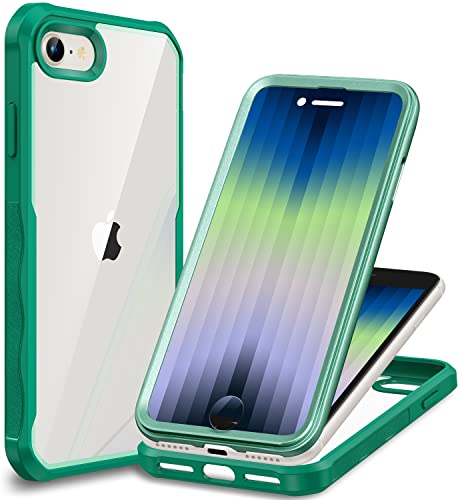 CENHUFO Hülle für iPhone SE 2020/SE 2022, iPhone 7 Hülle, iPhone 8 Hülle 360 Grad Handyhülle Schutzhülle mit Eingebautem Panzerglas Displayschutz Stoßfest Panzerhülle Bumper Full Cover Case - Grün CENHUFO Hülle für iPhone SE 2020/SE 2022, iPhone 7 Hülle, iPhone 8 Hülle 360 Grad Handyhülle Schutzhülle mit Eingebautem Panzerglas Displayschutz Stoßfest Panzerhülle Bumper Full Cover Case - Grün von CENHUFO
