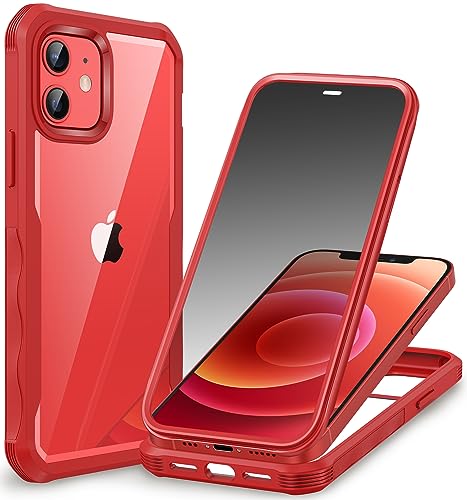 CENHUFO Sichtschutz Hülle für iPhone 12/iPhone 12 Pro, 360 Grad Handyhülle Schutzhülle mit Eingebautem Privacy Panzerglas Displayschutz Stoßfest Panzerhülle Anti Spy Full Cover Outdoor Case - Rot CENHUFO Sichtschutz Hülle für iPhone 12/iPhone 12 Pro, 360 Grad Handyhülle Schutzhülle mit Eingebautem Privacy Panzerglas Displayschutz Stoßfest Panzerhülle Anti Spy Full Cover Outdoor Case - Rot von CENHUFO