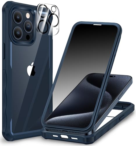 CENHUFO Sichtschutz Hülle für iPhone 15 Pro Max, mit Eingebautem Privacy Panzerglas Displayschutz und Kameraschutzfolie 360 Grad Handyhülle Schutzhülle Stoßfest Bumper Anti Spy Cover Case - Blau CENHUFO Sichtschutz Hülle für iPhone 15 Pro Max, mit Eingebautem Privacy Panzerglas Displayschutz und Kameraschutzfolie 360 Grad Handyhülle Schutzhülle Stoßfest Bumper Anti Spy Cover Case - Blau von CENHUFO