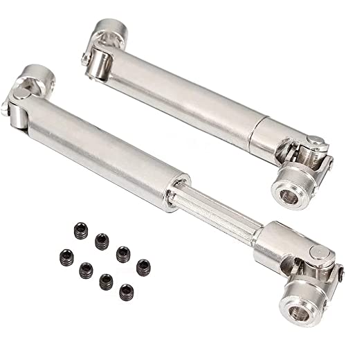 CENPEK 2 Stück Universal-Edelstahl-Mittelantriebswelle Dogbone 110 mm-155 mm, Upgrade passend für Tamiay RC4WD D90 SCX10 SCX0016 Off-Road RC Crawlers Car von CENPEK