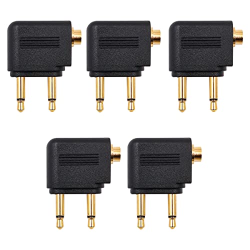 CENPEK 5 STÜCKE Flugzeug Airline Flight Adapter Kopfhörer Dual 3,5 mm Stecker Auf 3,5 mm Buchse Kopfhöreranschluss Headset-Anschlussadapter CENPEK 5 STÜCKE Flugzeug Airline Flight Adapter Kopfhörer Dual 3,5 mm Stecker Auf 3,5 mm Buchse Kopfhöreranschluss Headset-Anschlussadapter von CENPEK