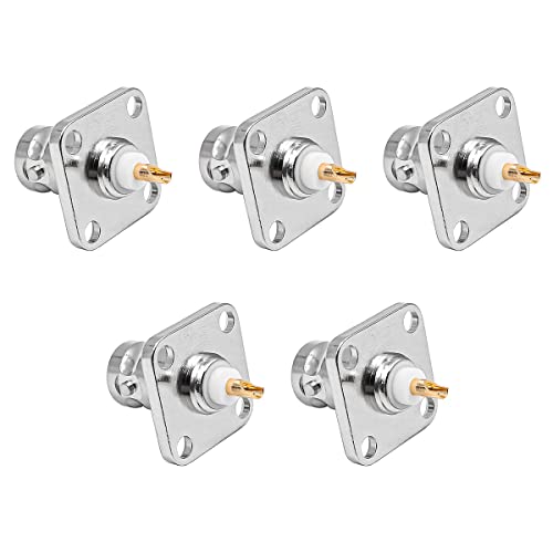 CENPEK 5 Stück BNC-Buchse, 4-Loch-Einbaustecker, HF-Koax-Adapter, Konverter für Koaxialkabel CENPEK 5 Stück BNC-Buchse, 4-Loch-Einbaustecker, HF-Koax-Adapter, Konverter für Koaxialkabel von CENPEK
