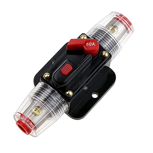 CENPEK Sicherungsautomat mit manuellem Reset-Sicherungshalter für Auto Audio Marine Boot Stereo Schalter Wechselrichter Ersatzsicherungen 60 Ampere von CENPEK