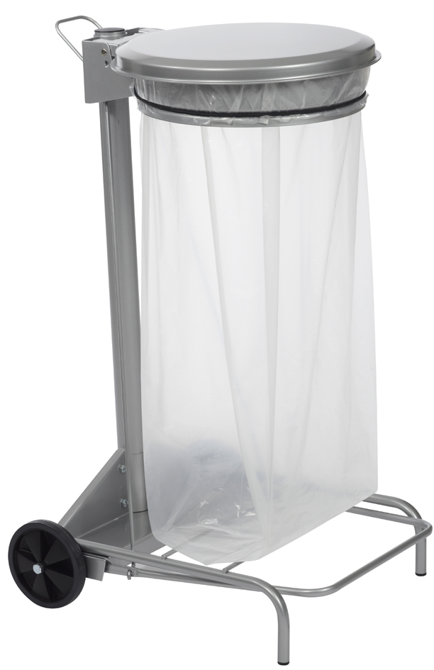 CEP Müllsackständer ROSSIGNOL mit Deckel, 110 Liter, silber von CEP