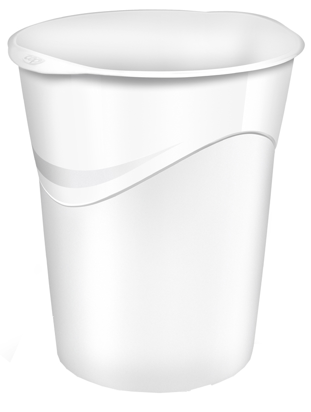 CEP Papierkorb GLOSS, 14 Liter, polar-weiss von CEP