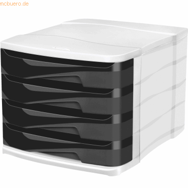 CEP Schubladenbox Ellypse OWA 4 Schübe 292x386x246mm schwarz CEP Schubladenbox Ellypse OWA 4 Schübe 292x386x246mm schwarz von CEP