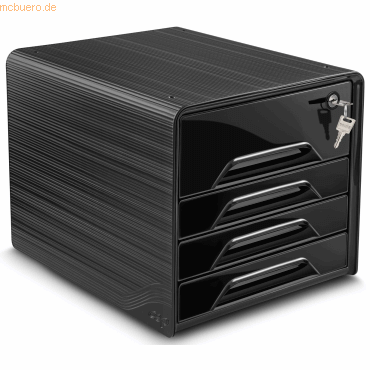 CEP Schubladenbox Smoove Secure 4 Schubladen 7-311S abschließbar schwa von CEP