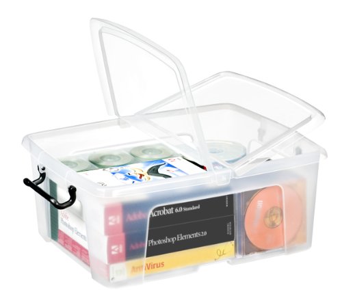 Strata Smart Box HW673 CLR Aufbewahrungsbox anklemmbare Tragegriffe 24 Liter transparent Strata Smart Box HW673 CLR Aufbewahrungsbox anklemmbare Tragegriffe 24 Liter transparent von Strata