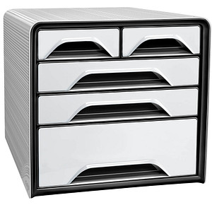 cep Schubladenbox Smoove schwarz/weiß 1072130121, DIN A4 mit 5 Schubladen cep Schubladenbox Smoove schwarz/weiß 1072130121, DIN A4 mit 5 Schubladen von CEP