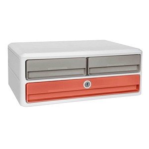 cep Schubladenbox TERRA NOVA  sand, terracotta 1090212391, DIN A4 quer mit 3 Schubladen von CEP