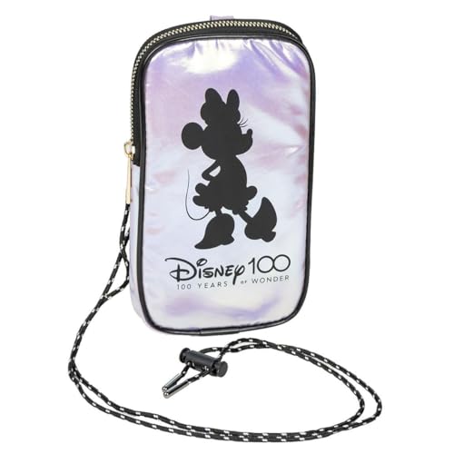 Bolso Porta Móvil Moda Iridiscente Logo Disney 100 von CERDÁ LIFE'S LITTLE MOMENTS