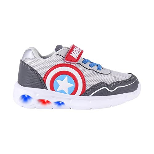 CERDÁ LIFE'S LITTLE MOMENTS Baskets Garçon Capitain America Lumières, Fermeture Scratch et Embout Renforcé Pour Faciliter l'Indépendance et Confort, Sneaker, Gris, von CERDÁ LIFE'S LITTLE MOMENTS