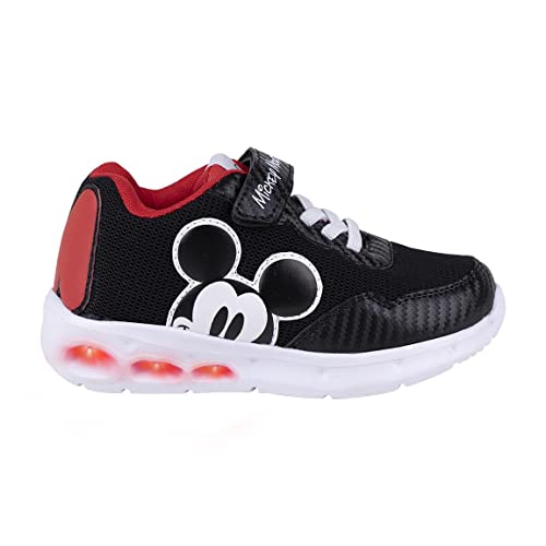 CERDÁ LIFE'S LITTLE MOMENTS Baskets Garçon Mickey Mouse Avec Lumières, Fermeture Scratch et Embout Renforcé Pour Faciliter l'Indépendance et Confort, Sneaker, Noir, von CERDÁ LIFE'S LITTLE MOMENTS