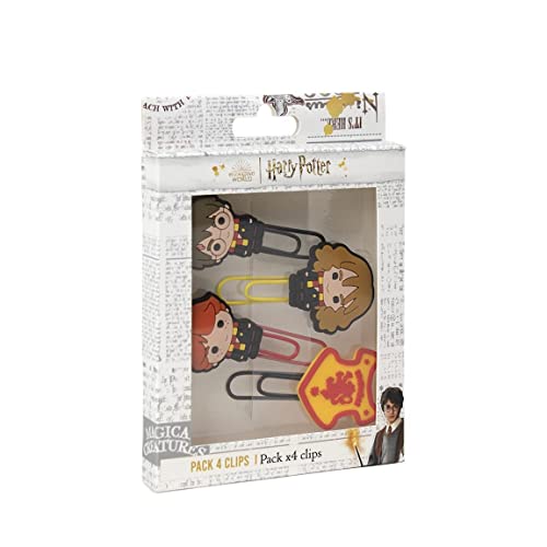 CERDÁ LIFE'S LITTLE MOMENTS - Pack de 4 Clips de Harry Potter | Un Regalo Original de Papeleria para Fans Licencia Oficial - Warner Bros, Estándar von CERDÁ LIFE'S LITTLE MOMENTS