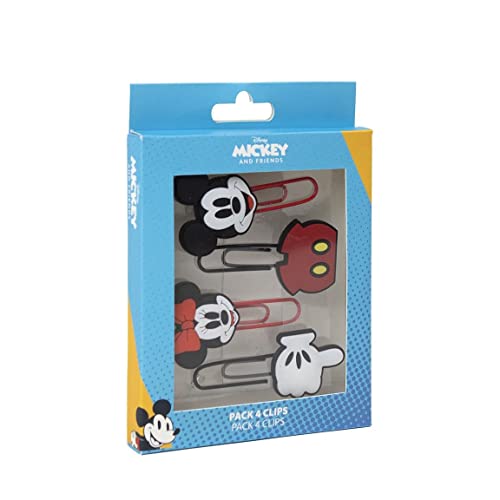CERDÁ LIFE'S LITTLE MOMENTS - Pack mit 4 Mickey Mouse und Minnie Mouse Clips | Original Papeterie-Geschenk für Disney-Fans - Officially Licensed von CERDÁ LIFE'S LITTLE MOMENTS