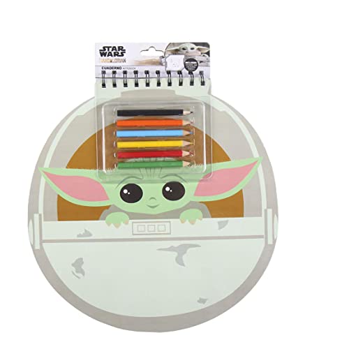 CERDÁ LIFE'S LITTLE MOMENTS - Cuaderno de Dibujo para Colorear de Baby Yoda (The Mandalorian) Incluye 6 Lápices de Colores y 15 Pegatinas - Licencia Oficial Star Wars, MULTICOLOR von CERDÁ LIFE'S LITTLE MOMENTS