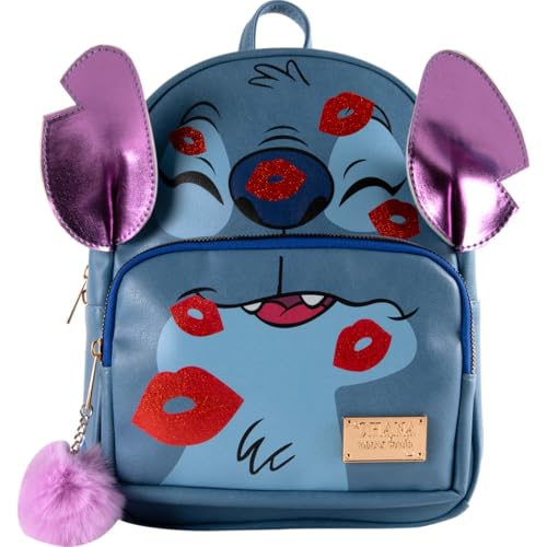 Cerdà Disney Lilo und Stitch Rucksack - Kunstleder - Stitch-Motiv Küsschen - Blau Cerdà Disney Lilo und Stitch Rucksack - Kunstleder - Stitch-Motiv Küsschen - Blau von CERDÁ LIFE'S LITTLE MOMENTS