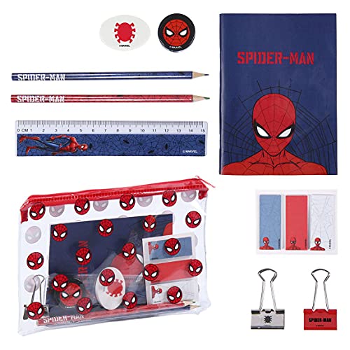 Cerdá - Set Escolar Completo con Estuche Transparente y Material de Spiderman - Licencia Oficial Marvel, Rot von CERDÁ LIFE'S LITTLE MOMENTS