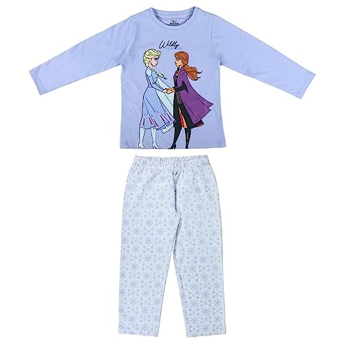 PIJAMA LARGO SINGLE JERSEY FROZEN II LIGHT BLUE von CERDA