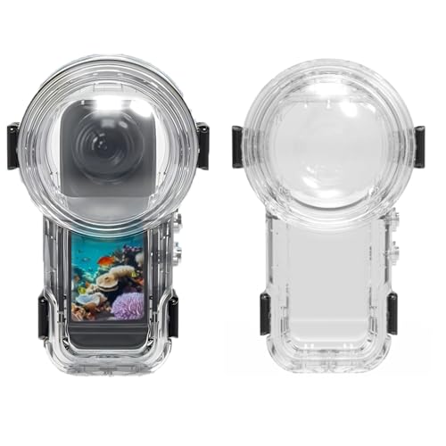 CERFFOOL 60 m wasserdichtes Gehäuse für Insta360 X5, unsichtbare Tauchhülle, kratzfest, hohe Übertragung, 5H, Härte, PC, Schutzabdeckung für Action-Kameras, Zubehör (Version B - magnetische Basis) CERFFOOL 60 m wasserdichtes Gehäuse für Insta360 X5, unsichtbare Tauchhülle, kratzfest, hohe Übertragung, 5H, Härte, PC, Schutzabdeckung für Action-Kameras, Zubehör (Version B - magnetische Basis) von CERFFOOL