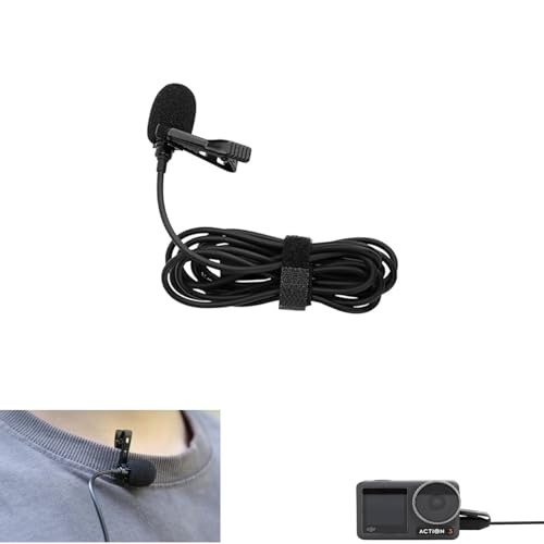 CERFFOOL Lavalier-Mikrofon für DJI Osmo Pocket 3/Action 5 Pro/4/3/2 Kondensator, Omnidirektionales Kondensator, Typ C, Aufnahmemikrofon, 1,5 m, Kabel für Youtube Live Stream Interviews Vlogs von CERFFOOL