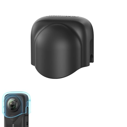 CERFFOOL Silikon-Objektivdeckel für Insta360 X5, kratzfest, Fallschutz, Objektivschutzkappe, Zubehör für Action-Kameras (schwarz, Objektivdeckel) von CERFFOOL