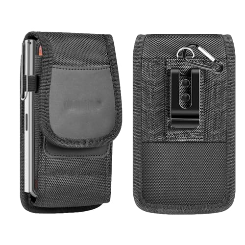 CERFFOOL Vertikale Handyhülle Nylon Gürtelclip Holster Smartphone-Halterung Tragetasche für iPhone 16 15 14 13 12 11 Pro Max XR X 8 7 6 Plus Xiaomi Samsung (XL) von CERFFOOL