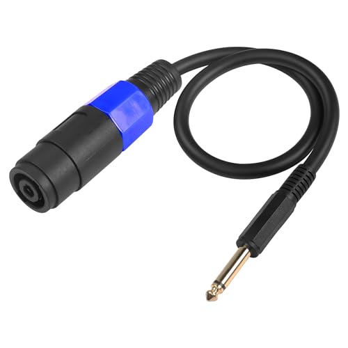 CERRXIAN 1,64 Fuß Speakon-Buchse auf 1/4-Stecker-Monokabel, 6,35 mm (1/4 Zoll) TS-Stecker auf Speakon-Buchse, Lautsprecher-Audio-Adapter für DJ/PA-Lautsprecherkabel von CERRXIAN